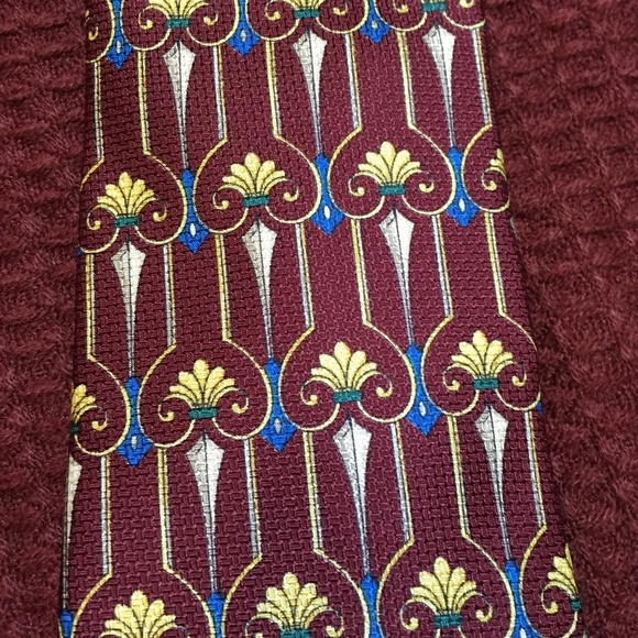 Christian Dior Men’s Tie Silk Maroon - Picture 3 of 4